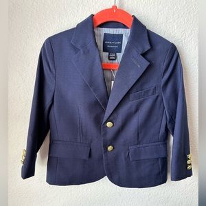 WOOL SUIT BLAZER- Navy Blue